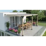 İahşap Breketli Sundurma Pergola 3 Ana Direkli Gölgelikli Sundurma