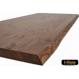 iAhşap Doğal Kenarlı Sedir Kütük Masa Tablası | Masif Ahşap Yemek Masası Üstü No1 - Ceviz - 70x100 cm - Kalınlık: 4 cm