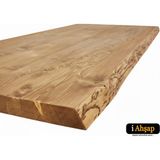 iAhşap Doğal Kenarlı Sedir Kütük Masa Tablası | Masif Ahşap Yemek Masası Üstü No1 - Meşe - 120x200 cm - Kalınlık: 5 cm