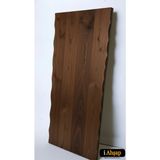 iAhşap Doğal Kenarlı Sedir Kütük Masa Tablası|ofis Masası-Yemek Masası Masif Masa No2 - Ceviz - 60x100 cm - Kalınlık: 4 cm