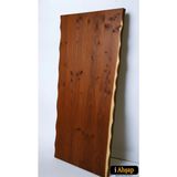 iAhşap Doğal Kenarlı Sedir Kütük Masa Tablası|ofis Masası-Yemek Masası Masif Masa No2 - Kestane - 50x100 cm - Kalınlık: 5 cm