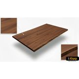 iAhşap Doğal Kenarlı Sedir Kütük Masa Tablası|ofis Masası-Yemek Masası Masif Masa No4 - Ceviz - 80x200 cm - Kalınlık: 5 cm