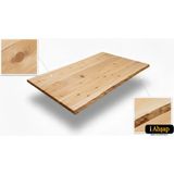 iAhşap Doğal Kenarlı Sedir Kütük Masa Tablası|ofis Masası-Yemek Masası Masif Masa No4 - Şeffaf Vernik - 60x100 cm - Kalınlık: 4 cm