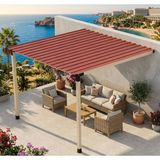 Iahşap Iki Direkli Trapez Sac Kaplı Modern Sundurma - 2.4x3 Metre