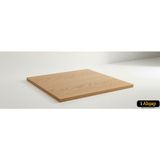 iAhşap Kare Çam Masif Masa Tablası |masif Çam Ahşap Ofis ve Yemek Masası Üstü No5 - Meşe - 120x120 cm - Kalınlık: 1.8 cm