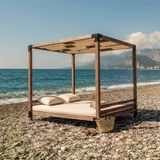 İahşap Pergola - Dalgalı Brandalı Plaj & Bahçe Gölgeliği - Demonte Kendin Yap Seti (3X3 Metre)