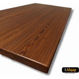 iAhşap Sedir Masif Masa Tablası | Sedir Dikdörtgen Ahşap Ofis ve Yemek Masası Üstü No7 - Ceviz - 100x200 cm - Kalınlık: 4 cm