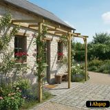 İahşap Veranda Ahşap Pergole Sundurma Gölgelik Kamelya P10 | Ebat-2X3 Metre