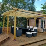 İahşap Veranda Ahşap Pergole Veranda Kamelya P1 | Ebat-3X4 Metre