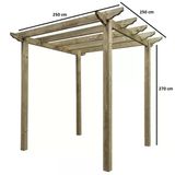 İahşap Veranda Ahşap Pergole Veranda Kamelya P8 | Ebat-2.5X2.5 Metre
