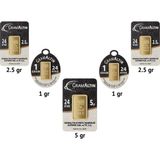 İAR VEYA NADİR GOLD veya REKOR GOLD 2,5+1+5+1+2,5 Gr. 24 Ayar 995 Milyem Gram Altın (Beşli Set)