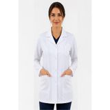 İBA MEDİKAL Beyaz Klasik Yaka Doktor Hemşire Öğretmen Lab Kısa Boy Önlük