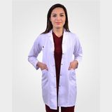 Iba Medikal Klasik Yaka Uzun Önlük Doktor-Öğretmen Önlüğü - XS - Beyaz