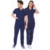 İBA MEDİKAL LACİVERT HEMŞİRE FORMASI LİKRALI SCRUBS TAKIM (PATRIOT BLUE) ARMASIZ