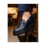 İBAY NAVY BLUE DRAGON HAKİKİ DERİ ERKEK GÜNLÜK AYAKKABI
