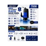 İBELTECH 750W 1HP Gizli Şamandıralı Dalgıç Pompa 13000 Litre/Saat Yüksek Debili Su Tahliye Pompası