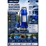 İBELTECH QDX SERİSİ BAKIR SARGILI ŞAMANDIRALI 0.50 Hp SU DALGIÇ POMPA 20MT DİK ATIM 10M KABLOLU