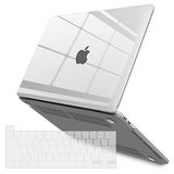 IBENZER 2025 2024 M2 MacBook Pro 13 İnç Kılıf 2025-2016 M1 A2338 A2289 A2251 A2159 A1989 A1706 A1708 ile uyumlu, Sert Kabuk Kılıf ve Klavye Kapağı Mac Pro 13, Kristal Şeffaf, T11 için 3CYCL+1 A