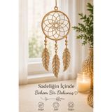 İBERİALHOME Bohem Düş Kapanı Duvar Süsü Makrome Görünümlü Dekoratif Dream Catcher | Mandala Duvar Dekoru | Boho Ev Dekorasyonu | Oda Süsü | Yatak Odası Salon Balkon Dekoru