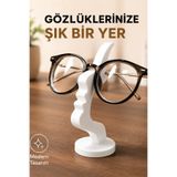 İBERİALHOME Modern Yüz Silüeti Gözlük Standı | Dekoratif Gözlük Tutucu | Masaüstü Gözlük Organizeri | Gözlük Saklama Standı | Ev ve Ofis Aksesuarı