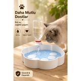 İBERİALHOME Otomatik Kedi Su Kabı | Hazneli Kedi Su Kabı | Yerçekimli Otomatik Su Kabı | Otomatik Su Sebili | Kedi Su Pınarı Tipi Su Kabı | Kedi ve Köpek Su Kabı