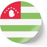 İberk 24 Adet - 7 cm Sticker Etiket - Vektörel Ülke Bayraklı Abkhazia Abhazya Abhaz Bayrağı - Karışık