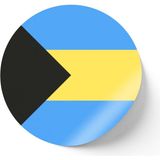İberk 24 Adet - 7 cm Sticker Etiket - Vektörel Ülke Bayraklı Bahamas Bahamalar Bayrağı