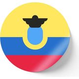 İberk 24 Adet - 7 cm Sticker Etiket - Vektörel Ülke Bayraklı Ecuador Ekvador Bayrağı