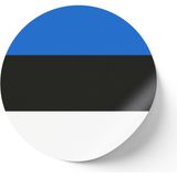 İberk 24 Adet - 7 cm Sticker Etiket - Vektörel Ülke Bayraklı Estonia Estonya Bayrağı