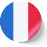 İberk 24 Adet - 7 cm Sticker Etiket - Vektörel Ülke Bayraklı France Fransa Fransız Bayrağı