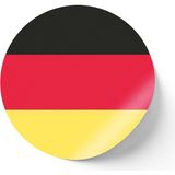 İberk 24 Adet - 7 cm Sticker Etiket - Vektörel Ülke Bayraklı Germany Almanya Alman Bayrağı