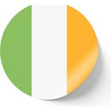 İberk 24 Adet - 7 cm Sticker Etiket - Vektörel Ülke Bayraklı Ireland Irlanda Bayrağı