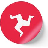 İberk 24 Adet - 7 cm Sticker Etiket - Vektörel Ülke Bayraklı Isle Of Man Man Adası Bayrağı