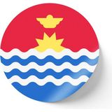 İberk 24 Adet - 7 cm Sticker Etiket - Vektörel Ülke Bayraklı Kiribati Bayrağı