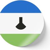 İberk 24 Adet - 7 cm Sticker Etiket - Vektörel Ülke Bayraklı Lesotho Bayrağı
