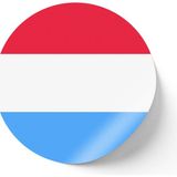 İberk 24 Adet - 7 cm Sticker Etiket - Vektörel Ülke Bayraklı Luxembourg Lüksemburg Bayrağı
