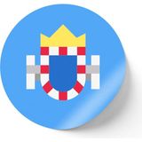 İberk 24 Adet - 7 cm Sticker Etiket - Vektörel Ülke Bayraklı Melilla Bayrağı