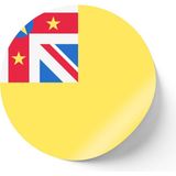 İberk 24 Adet - 7 cm Sticker Etiket - Vektörel Ülke Bayraklı Niue Bayrağı