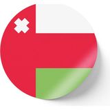 İberk 24 Adet - 7 cm Sticker Etiket - Vektörel Ülke Bayraklı Oman Umman Bayrağı