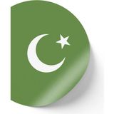 İberk 24 Adet - 7 cm Sticker Etiket - Vektörel Ülke Bayraklı Pakistan Bayrağı