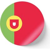 İberk 24 Adet - 7 cm Sticker Etiket - Vektörel Ülke Bayraklı Portugal Portekiz Bayrağı
