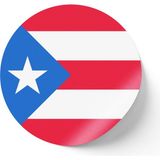 İberk 24 Adet - 7 cm Sticker Etiket - Vektörel Ülke Bayraklı Puerto Rico Porto Riko Bayrağı