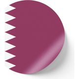 İberk 24 Adet - 7 cm Sticker Etiket - Vektörel Ülke Bayraklı Qatar Katar Bayrağı
