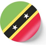 İberk 24 Adet - 7 cm Sticker Etiket - Vektörel Ülke Bayraklı Saint Kitts And Nevis Saint Kitts ve Nevis Bayrağı
