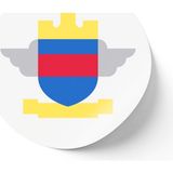 İberk 24 Adet - 7 cm Sticker Etiket - Vektörel Ülke Bayraklı St Barts Saint-Barthélemy Bayrağı