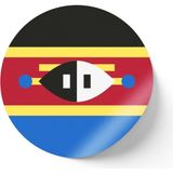 İberk 24 Adet - 7 cm Sticker Etiket - Vektörel Ülke Bayraklı Swaziland Esvatini Bayrağı