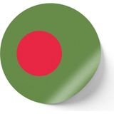 İberk 30 Adet - 5.5 cm Sticker Etiket - Vektörel Ülke Bayraklı Bangladesh Bangladeş Bayrağı