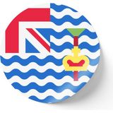 İberk 30 Adet - 5.5 cm Sticker Etiket - Vektörel Ülke Bayraklı British Indian Ocean Territory Britanya Hint Okyanusu Toprakları Bayrağı