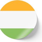 İberk 30 Adet - 5.5 cm Sticker Etiket - Vektörel Ülke Bayraklı India Hindistan Hint Bayrağı