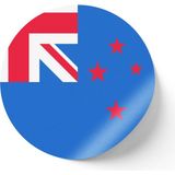 İberk 30 Adet - 5.5 cm Sticker Etiket - Vektörel Ülke Bayraklı New Zealand Yeni Zelanda Bayrağı